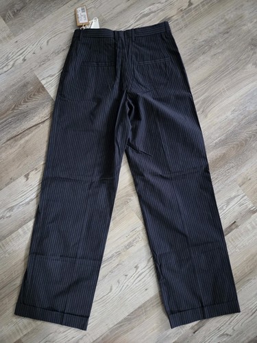 A.P.C. Grand Pantalon Camilla Pinstripe Pants Navy Pants Women's Sz 36 - Picture 3 of 9