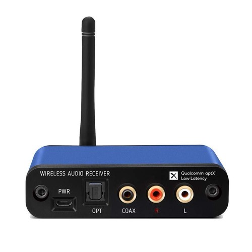 Receptor de audio BluDento Hi-Fi Bluetooth AptX LL con DAC marrón rebaba y salidas