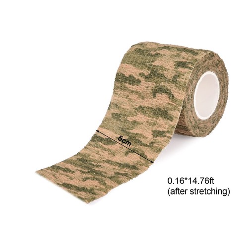 Self-Adhesive Camouflage Tape Wrap, 6 Roll Protective Camo Form, Non-Woven Ca... - Picture 5 of 9