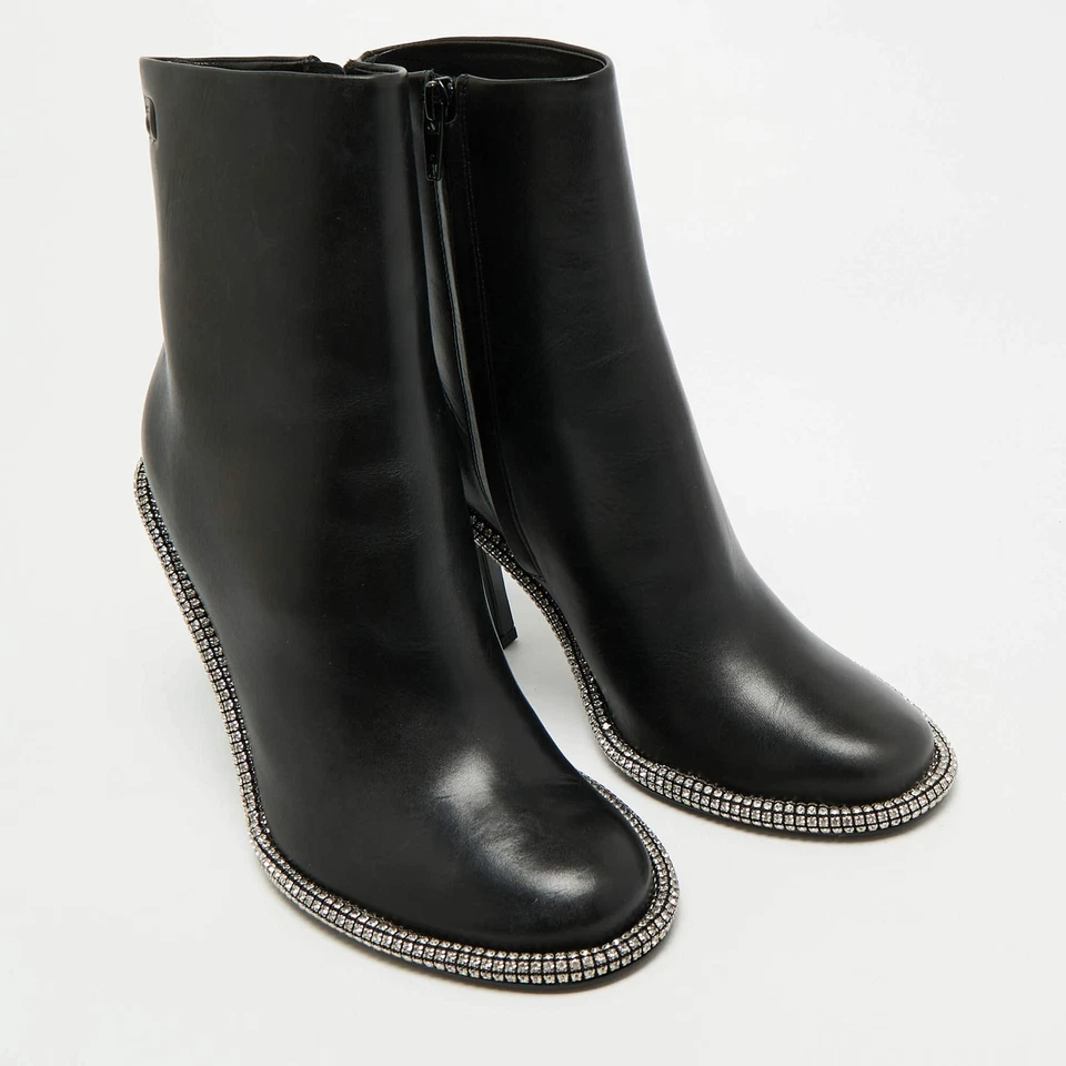 Bottines en cuir noir Alexander Wang Kira pointure 38,5 - Photo 4/4
