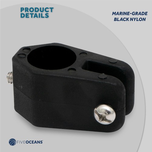 Bimini Top Hardware Marine Bimini Top 7/8 pulgadas Mandíbula Deslizable Negro Nylon - Imagen 4 de 7