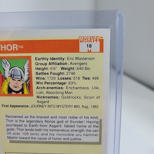 Thor #18 - 1990 Impel Marvel Universe Super Heroes Series One - Bild 7 von 10