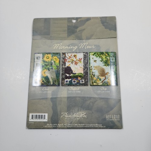 McKenna Ryan Pine Needles Quilt Pattern Morning Mews Chip Cat 17 1/4" x 22" New - Picture 4 of 7