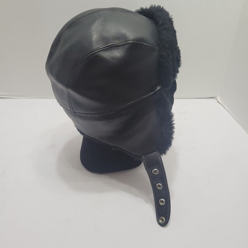 Vintage Trooper Flieger Trapper Leder Wintermütze USA Union Gr. Medium - Bild 2 von 18