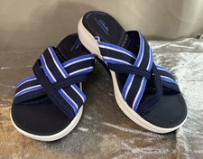 CLOUDSTEPPERS by Clarks Sport Slide Sandals Mira Isle Dark Navy Women  s Size 7M