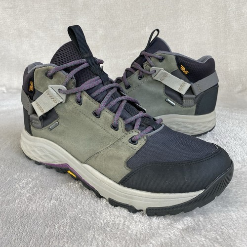 Botas de Senderismo Teva Grandview GTX Mid para Mujer 11 Gris Gore-Tex Impermeables Vibram - Imagen 3 de 11