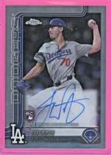 2025 Topps Chrome Justin Wrobleski #RA-JWR Rookie Autograph Los Angeles Dodgers