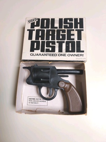 Vintage Hewmar Polish Target Pistol Gun Novelty Gag Gift Solitaire 37 5/8 Cal US