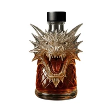 2025 New Cool Dragon's Wrath Whiskey Glass Bottle Decanter Statue Decoration