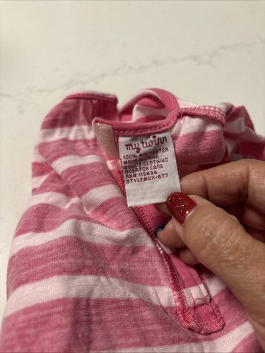 Vintage My Twinn Doll White Pink Nightie Nightgown Sweet Dreams - Picture 8 of 14