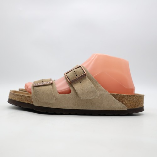 Birkenstock Arizona Soft Footbed Women's EU 40 / US 9 Beige Suede Slides Sandals - Picture 3 of 10