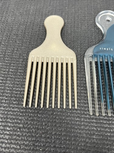 3 Vintage Simply Basic Hair Teasing Black Comb Pick 2 Unbranded - Picture 2 of 7