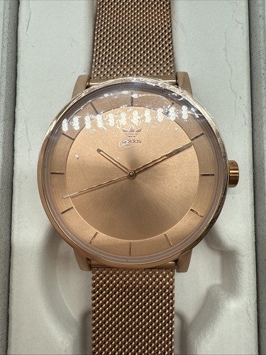 Adidas District M1 Armbanduhr roségoldfarben Stahl Z04897-00 mit Box - Bild 2 von 22