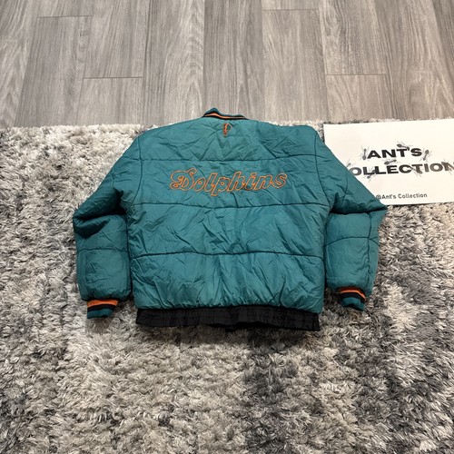 Vintage NFL Miami Dolphins Puffer Jacket Pro Player Reversible NFL Men’s Size L - Picture 14 of 20