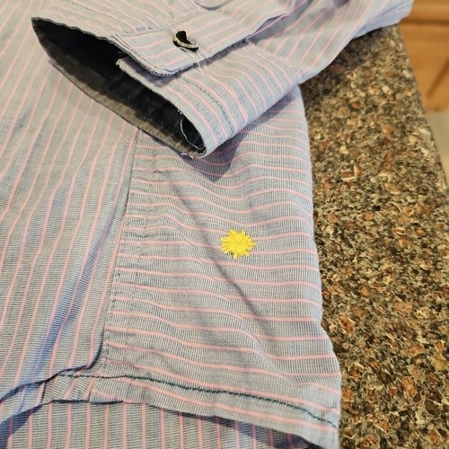 Descendant Of Thieves Shirt Mens M Limited Edition Lavender Stripes Long Sleeve - Picture 2 of 17