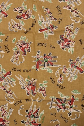 Edredón de tela de costura de algodón de colección Ride 'em Cowboy Rodeo Wild West 21"x17" Fat Qtr - Imagen 2 de 9