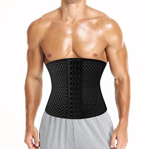 Men Fat Burning Sauna Tummy Belt Body Shaper Girdle Belly Slimming Waist Trainer - Picture 15 of 24