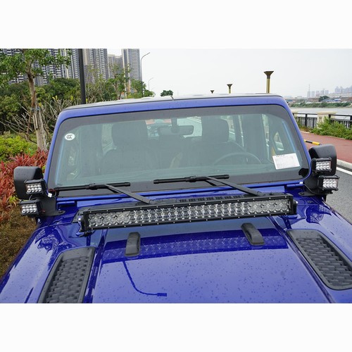 Double Deck Light Mounting Brackets For 4" LED Light For 18-24 Jeep Wrangler JL - Foto 5 di 12