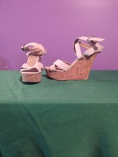Just Fab Strappy Beige Wedge's