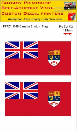 Flaggen Doppelpacks Vinyl Aufkleber Abziehbilder Kanada Fähnrich 75mm - 200mm FPRC1108 Decals - Bild 3 von 7