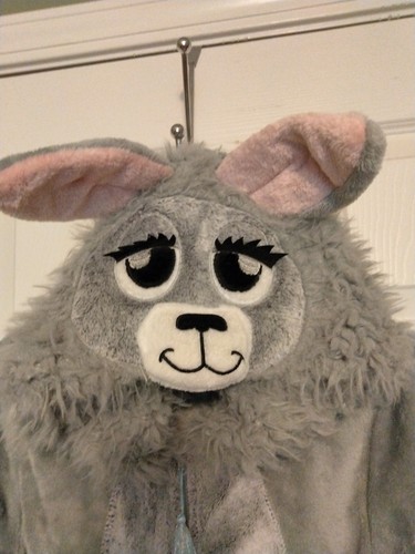 Women's Secret Treasure Hooded Grey Llama onepiece/ Halloween Costume Size: Med