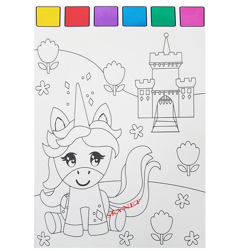 Kinder Magisches Wassermalbuch Bücher Gestalten Wasserkunst Einhorn Meer Kinder - Bild 7 von 18