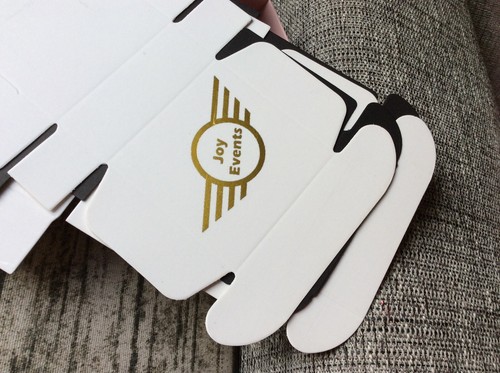200x White Paper Box Gold Foil Business Logo Soap Wax Product Packaging Boxes - Bild 4 von 9