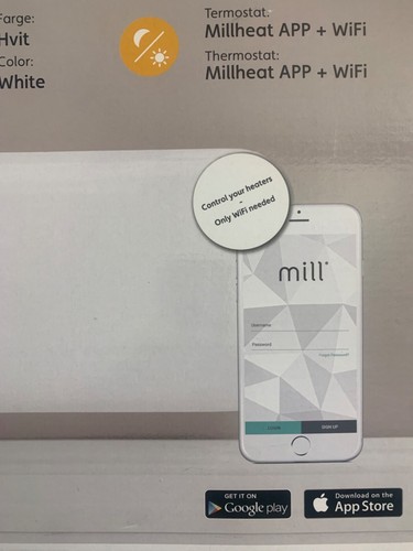 Mill Heat Stahl 800W Wand Flächenheizung WLAN App gesteuert - Bild 4 von 4
