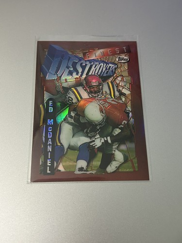 1996 Topps Finest Refractor Ed McDaniel Minnesota Vikings #98