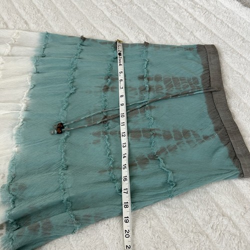 Metrowear Cotton Tiered Midi Skirt Sz M Tie Dye Fairy Boho Festival Asymmetrical - Picture 4 of 9