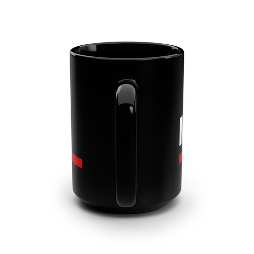 Interpol Becher Kaffee Latte groß 15 Unzen Keramik glänzend Logo moderne Musik NEU - Bild 4 von 5