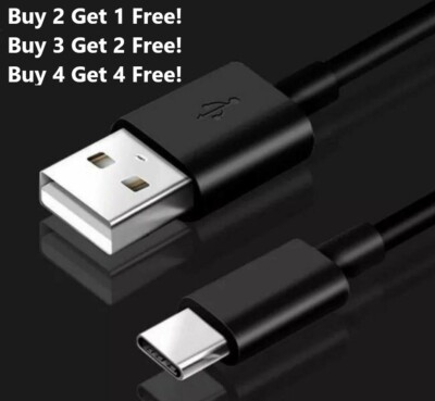 For Nokia X5 X6 X7 Plus USB C Type C FAST Sync Charger Cable  Black