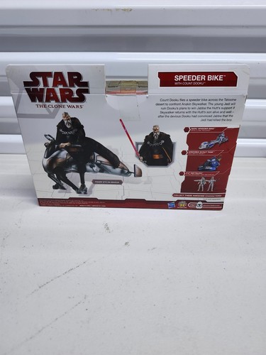 Speeder Bike with Count Dooku STAR WARS The Clone Wars NEW MIB Sealed D1 - Picture 4 of 4