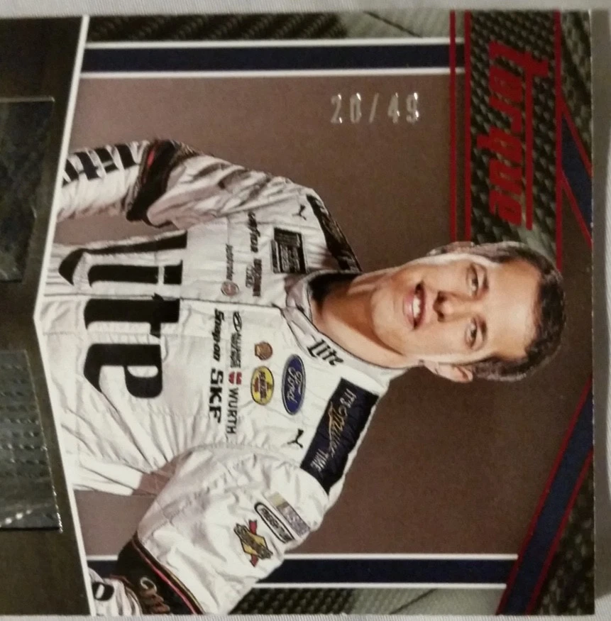 2017 Panini Torque Racing Brad Keselowski #2 Dual Materials Red Prizm #20/49 - Image 3 of 4