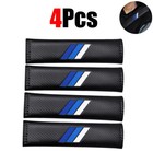 For Toyota Tacoma Accessory Carbon Fiber Blue Safety Seat Belt Shoulder Pad 4Pcs