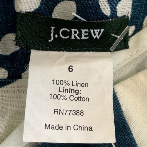 J. Crew Vintage Y2K Floral Leinen Spaghettiträger Midikleid Gr. 6 - Bild 11 von 12