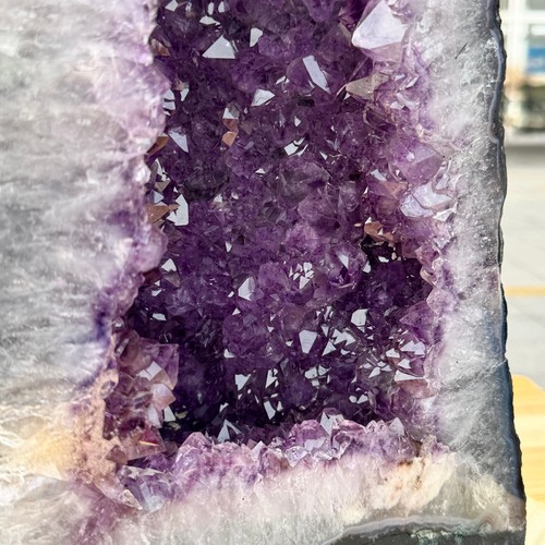 33.1LB Natural Amethyst Geode Quartz Crystal Cluster Cathedral Energy healing - 第 9/15 張圖片