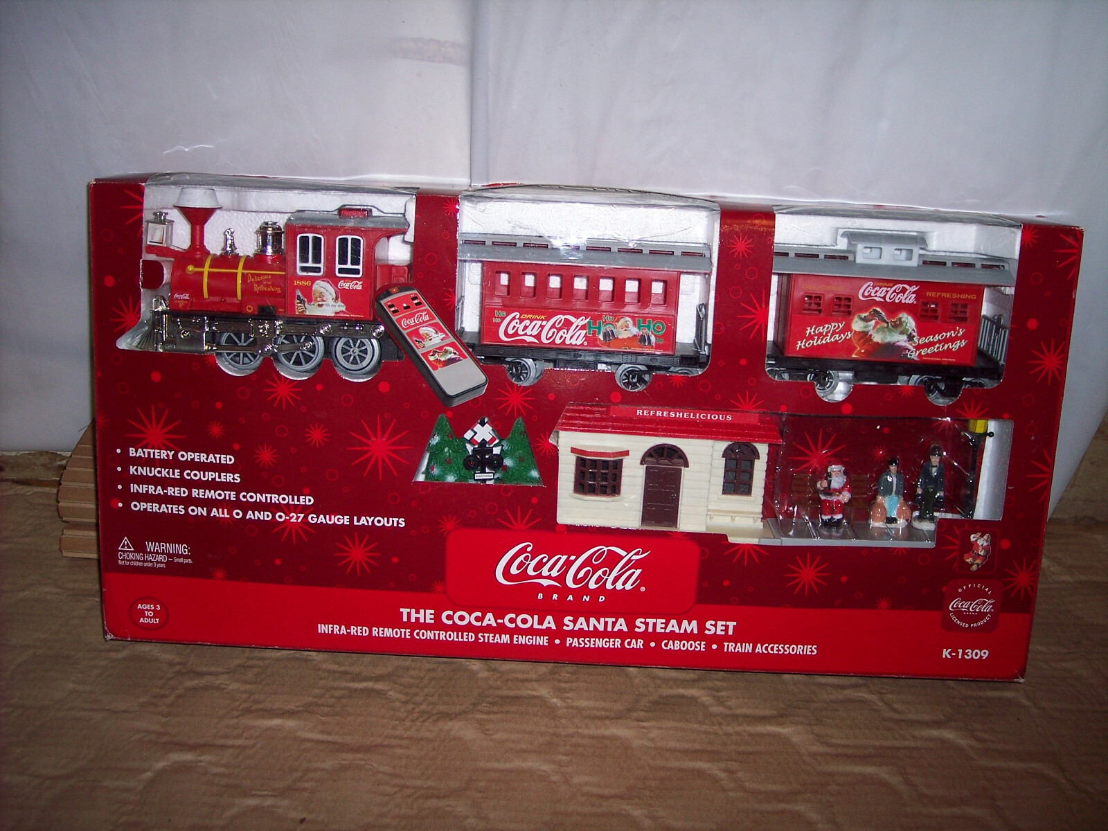 COCA - COLA SANTA STEAM SET K-1309 NIB FREE S H COCA - COLA SANTA STEAM SET K-1309 NIB FREE S H