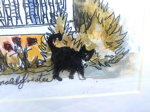 Gatos en una casa amarilla del barrio francés, estampado artístico de Nueva Orleans, arte de gatos, gatos - Imagen 6 de 8
