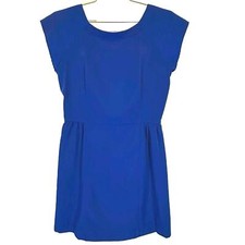 Mango Casual Sheath Dress Sz US 2 Cobalt Royal Blue career wear to work 