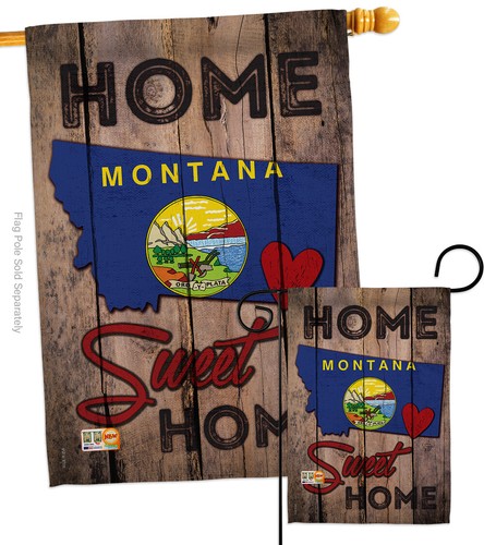 Bandera de jardín dulce para el hogar del estado de Montana bandera decorativa regional patio casa banner - Imagen 4 de 13