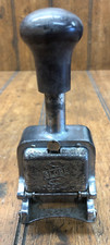 Vintage Globe Model 10 Sequential Number Metal Ink Stamper 6-Digit