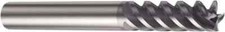 Sandvik 1/4" Diam 4 Flute Solid Carbide 1/64" Corner Radius End Mill TiAlN, 7...