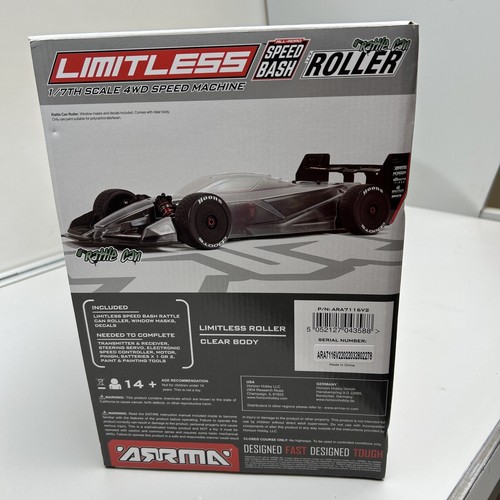 ARRMA Limitless 1/7th Speed Machine Roller Clear (ARA7116V2) - 第 2/3 張圖片