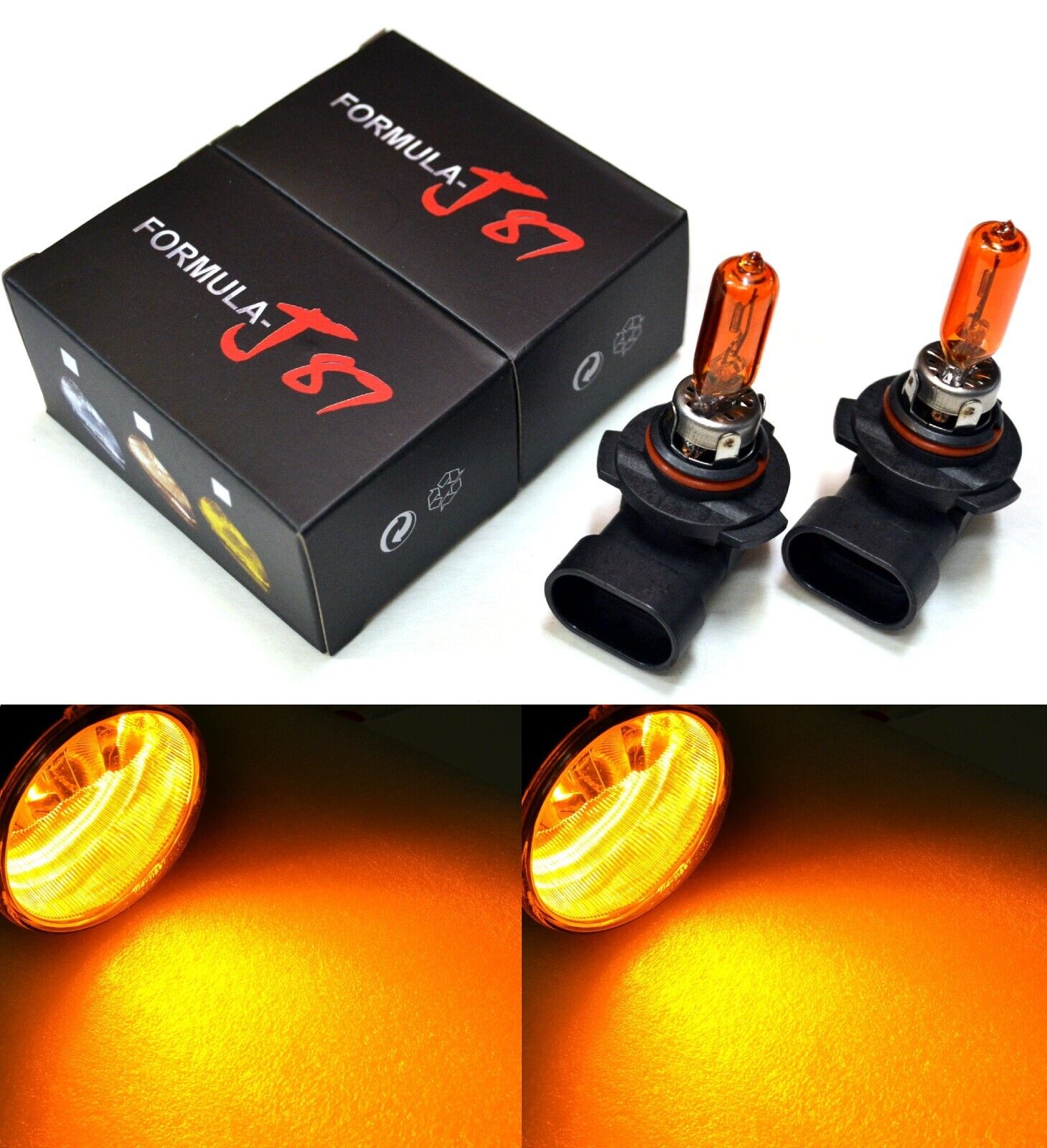 Rally 9005 HB3 100W Orange Amber Two Bulbs Light DRL Daytime Replacement Lamp OE