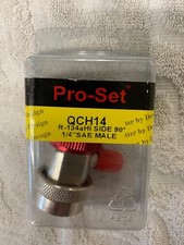 PRO-SET R-134 High Side AC Coupler 90 Degree 1/4",For HVACR, QCH14