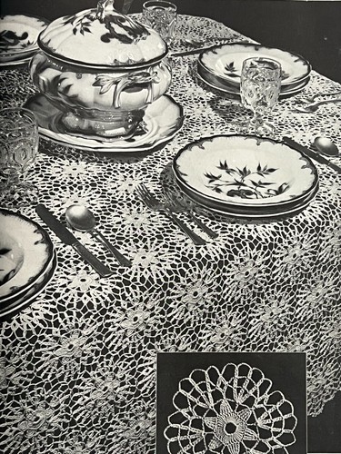 Crochet Patterns Books Tablecloths Heirlooms of Tomorrow & Bedspreads Pineapple+ - Picture 19 of 21