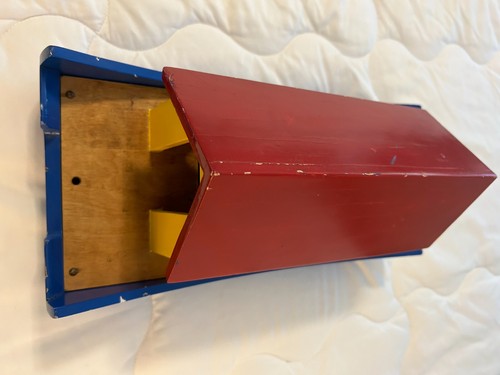 VINTAGE NOAH'S ARK TOY WOODEN BOAT WITH DETACHABLE ROOF - Picture 10 of 17