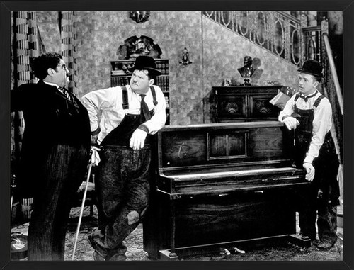 Laurel and Hardy - piano transport thick and stupid art print poster poster picture - Picture 3 of 4