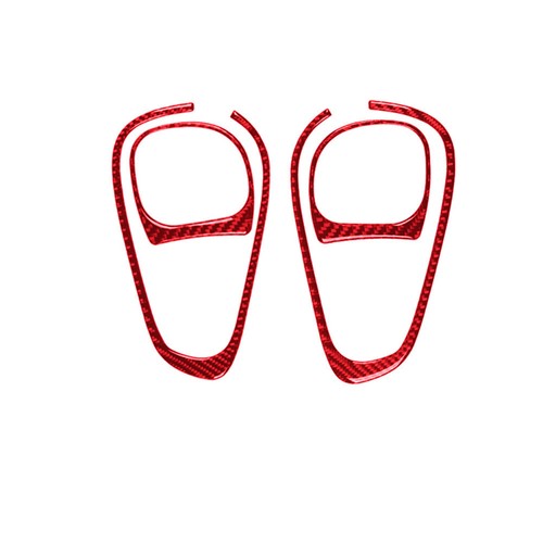 4x Tapa de altavoz de manija de puerta delantera de fibra de carbono roja para Fiat 500L 2014-2017 - Imagen 4 de 12